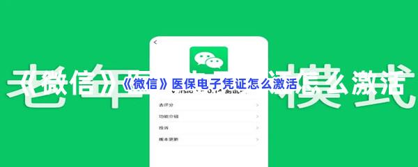 微信医保电子凭证怎么激活-微信医保电子凭证的激活方法介绍