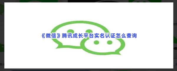 微信腾讯成长平台实名认证怎么查询-微信腾讯成长平台实名认证查询的流程一览