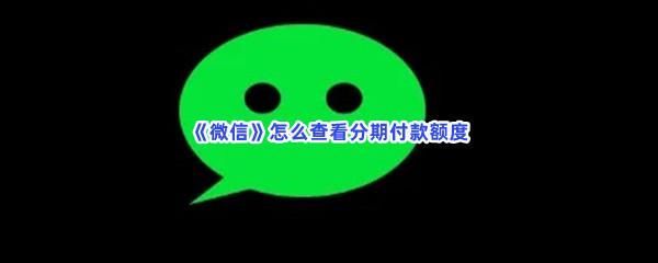 微信怎么查看分期付款额度-微信查看分期付款额度步骤一览